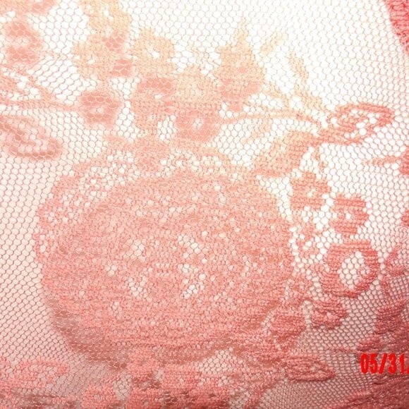 Rue 21 Tank Top All Lace Coral Camisole Ruffled Size Medium Layered Sexy - Picture 3 of 6